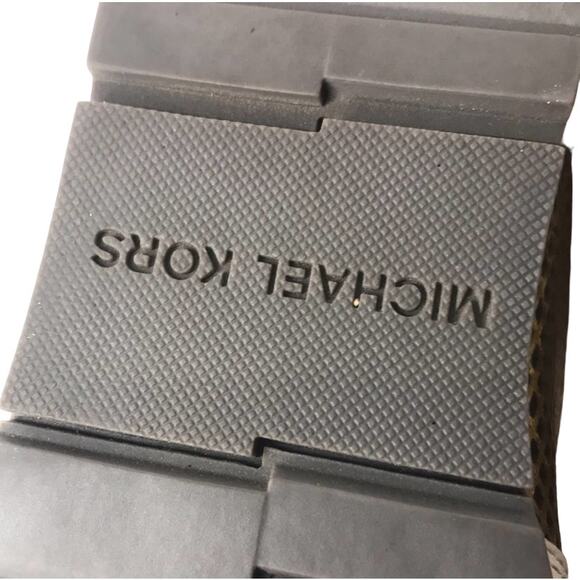 MICHAEL KORS SNEAKERS SHOES WHITE AND GOLD LEATHER AND FABRIC WOMENS SIZE 8.5 - Picture 13 of 14